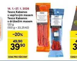Tesco Kabanos nabídka