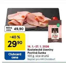 Tesco Poctivá šunka nabídka