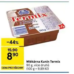 Tesco Kunín termix nabídka