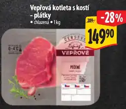 Albert Vepřová kotleta s kostí - plátky nabídka