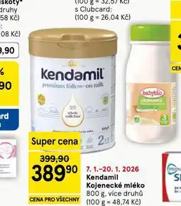 Tesco Kendamil premium kojenecké mléko nabídka