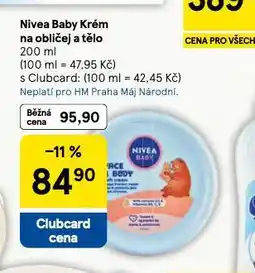 Tesco Nivea baby krém na obličej a tělo nabídka
