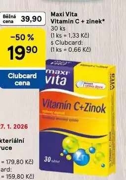Tesco Maxivita vitamin c + zinek nabídka