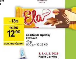 Tesco Sedita ela oplatky kakaové nabídka