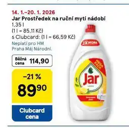 Tesco Jar prostředek na nádobí nabídka