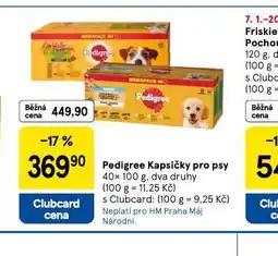 Tesco Pedigree kapsičky pro psy nabídka