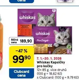 Tesco Whiskas kapsičky pro kočky nabídka