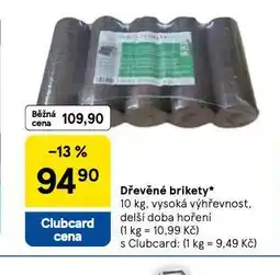 Tesco Dřevěné brikety nabídka