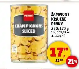 Penny Market Žampiony krájené nabídka