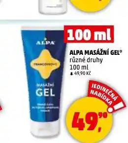 Penny Market Alpa masážní gel nabídka
