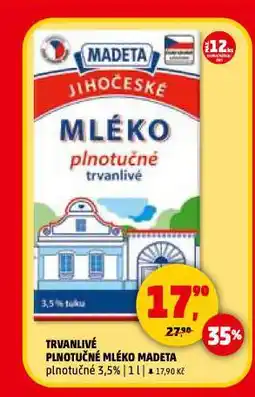 Penny Market Madeta trvanlivé plnotučné mléko nabídka