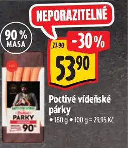 Albert Poctivé vídeňské párky nabídka