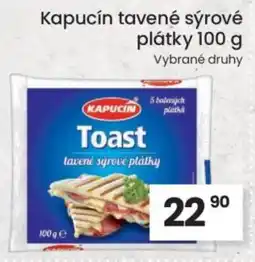 Kubík potraviny Kapucín tavené sýrové plátky nabídka
