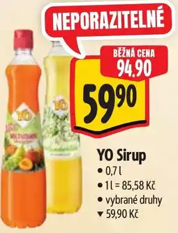 Albert YO Sirup nabídka