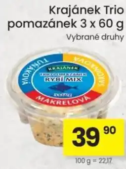 Kubík potraviny Krajánek Trio pomazánek nabídka