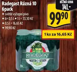 Albert Radegast Rázná 10 6pack nabídka