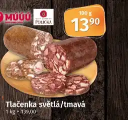 COOP TIP Tlačenka světlá/tmavá nabídka