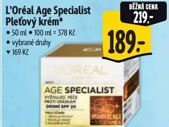 Albert L'Oréal Age Specialist Pleťový krém nabídka