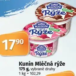 COOP TIP Kunín Mléčná rýže nabídka
