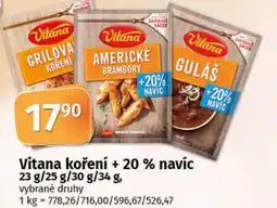 COOP TIP Vitana koření nabídka