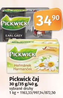 COOP TIP Pickwick čaj nabídka