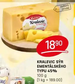 Flop Kralevic sýr ementálského typu 45% nabídka