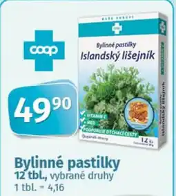 COOP TIP Bylinné pastilky nabídka