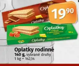 COOP TIP Oplatky rodinné nabídka