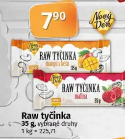 COOP TIP Raw tyčinka nabídka