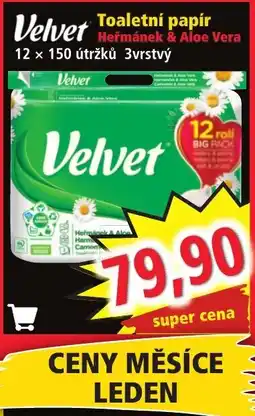 Norma Velvet Toaletní papír nabídka