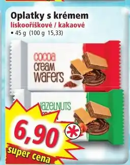 Norma Oplatky s krémem nabídka