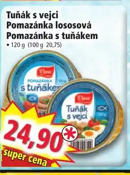 Norma Tuňák s vejci Pomazánka lososová Pomazánka s tuňákem nabídka