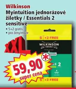 Norma Wilkinson Myintuition jednorázové žiletky / Essentials 2 sensitive nabídka