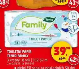 Penny Market TOALETNÍ PAPÍR TENTO FAMILY, 8 rolí nabídka