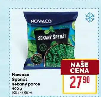 Billa Nowaco Špenát sekaný porce nabídka