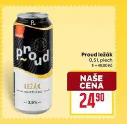 Billa Proud ležák 0,51, plech nabídka