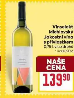 Billa Vinselekt Michlovský Jakostní vína s přívlastkem nabídka