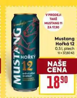 Billa Mustang Hořká 12 0,51, plech nabídka