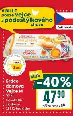 Billa Srdce den domova Vejce M 10 ks nabídka
