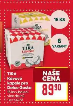 Billa TIRA Kávové kapsle pro Dolce Gusto 16 ks nabídka