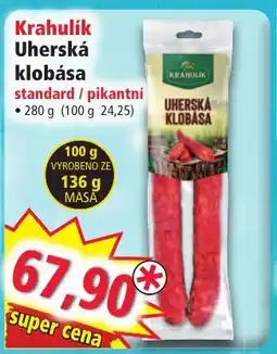 Norma KRAHULIK Uherská klobása nabídka