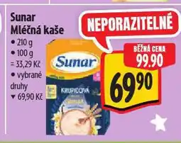 Albert Sunar mléčná kaše nabídka