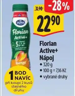Albert Florian active+ nápoj nabídka
