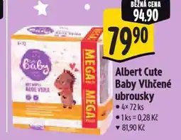 Albert Vlhčené ubrousky cute baby nabídka