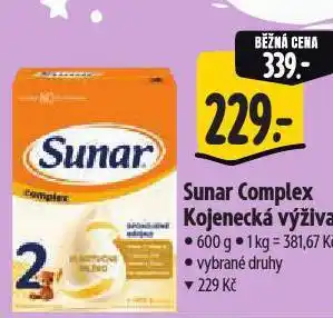 Albert Sunar kojenecká výživa nabídka