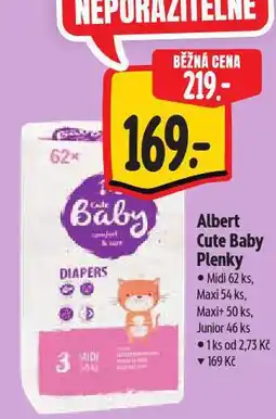 Albert Cute baby dětské plenky nabídka