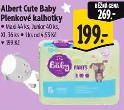 Albert Cute baby plenkové kalhotky nabídka