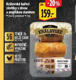 Albert Královské kuřecí závitky s nivou a anglickou slaninou nabídka