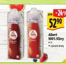 Albert 100% šťávy nabídka