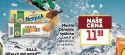 Billa Nestlé cereální tyčinka nabídka